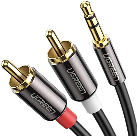 UGREEN 10584 AV116 3.5mm to 2RCA Male Audio Cable 2m